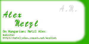 alex metzl business card